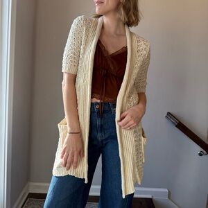 Moth Ivory Knit Cardigan
